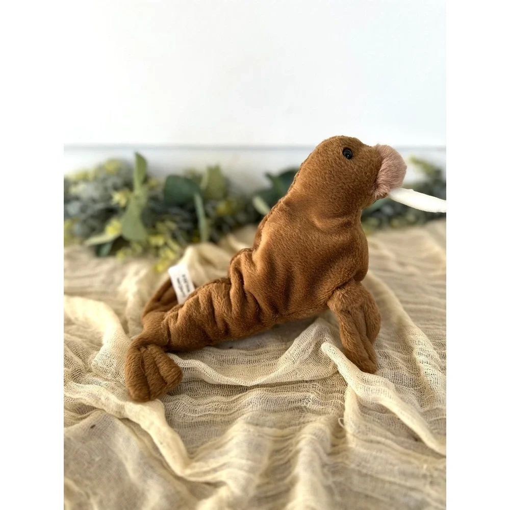 1996‎ Lenny Walrus by Ganz Floppies floppy bean bag plush vintage toy